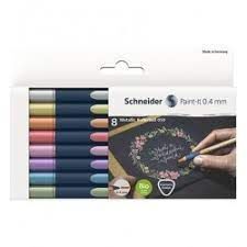BLISTER 8 ROTULADORES SCHNEIDER METALICOS 0.4
