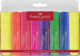 BLISTER 8 ROTULADORES FLUORESCENTES FABER-CASTELL