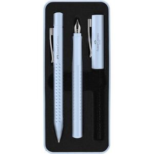 JUEGO BOLIGRAFO + PLUMA FABER BLU SKY