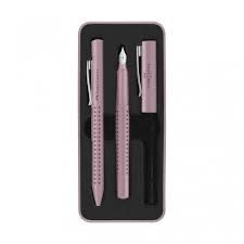 JUEGO BOLIGRAFO + PLUMA FABER CASTELL GRIP HARMONY SOMBRA R