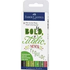 BLISTER 6 ROTULADORES PINCEL FABER CASTELL PITT