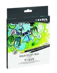 CAJA 12 ROTULADORES ACUARELABLES LYRA AQUA BRUSH DUO