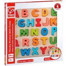 JUEGO HAPE PUZZLE ENCAJABLE ALFABETO MAYUSCULAS