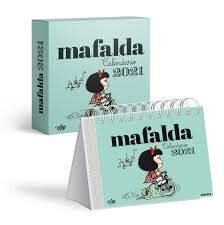 CALENDARIO SOBREMESA MAFALDA 2021 AZUL (CON CAJA)