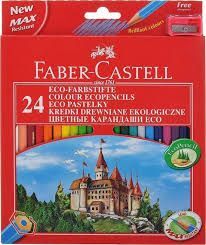 CAJA 24 LAPICES DE COLORES ECOLOGICOS FABER CASTELL