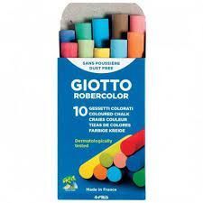 PAQUETE 10 TIZAS COLORES GIOTTO ROBERCOLOR