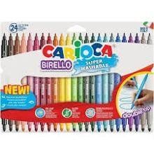 ROTULADOR CARIOCA BIRELLO DOBLE PUNTA 24 COLORES SURTIDOS
