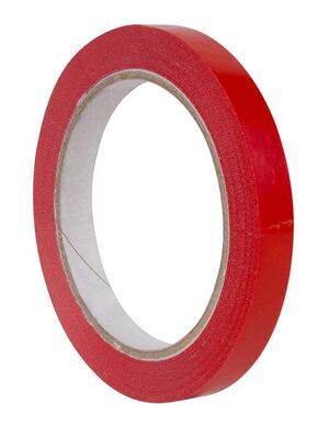 ROLLO CINTA ADHESIVA PVC ROJO 12 MM X 66 M