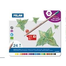 CAJA METALICA 24 LAPICES DE COLORES MILAN