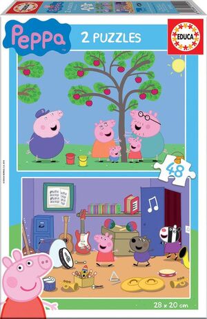 JUEGO 2 PUZZLES EDUCA PEPPA PIG 48 PIEZAS