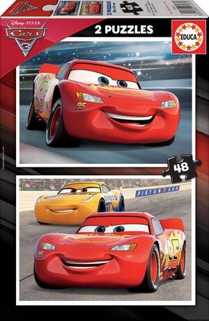 JUEGO 2 PUZZLES EDUCA 48 PIEZAS CARS