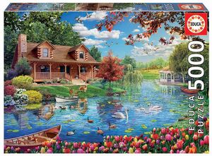 PUZZLE EDUCA 5000 PIEZAS CASITA EN EL LAGO