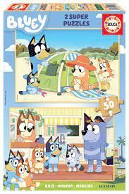 JUEGO 2 PUZZLES EDUCA 50 PIEZAS BLUEY