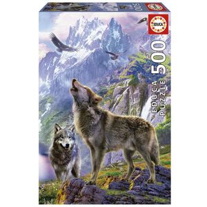 PUZZLE EDUCA 500 PIEZAS LOBOS EN LAS ROCAS