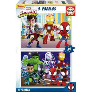 JUEGO 2 PUZZLES EDUCA 48 PIEZAS SPIDEY & AMAZING FRIENDS