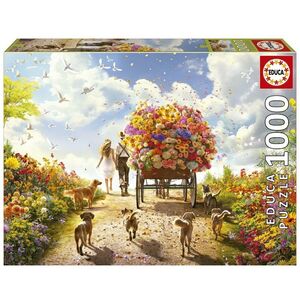 PUZZLE EDUCA 1000 PIEZAS CARRO DE FLORES 