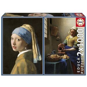 JUEGO 2 PUZZLES EDUCA 1000 PIEZAS VERMEER