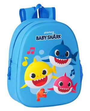 MOCHILA 3D AZUL CLARO BABY SHARK