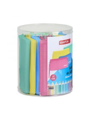 PORTATODO SAFTA PLANO SILICONA PURPURINA AMARILLO