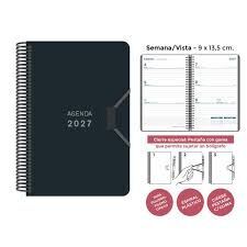 AGENDA ANUAL SENFORT 2027 MINI ESPIRAL NEGRO