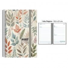 AGENDA SENFORT 2027 13,5X21 D/P HOJAS COLOR