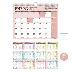 CALENDARIO PARED 2027 CLASSIC-GDE 42 X 30 CM