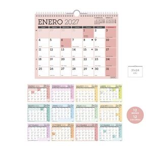 CALENDARIO PARED 2027 CLASSIC-MED 31 X 24 CM