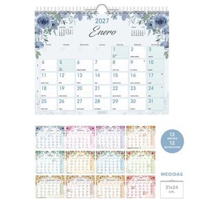 CALENDARIO PARED 2027 VINTAGE 31 X 24 CM