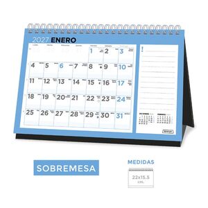 CALENDARIO SOBREMESA 2027 22 X 15,5 BASIC