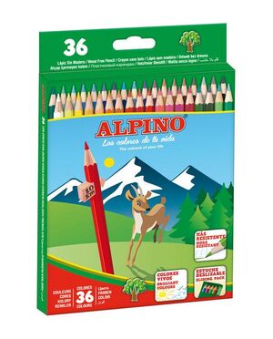 LAPICES ALPINO 36 COLORES ESTUCHE CARTON