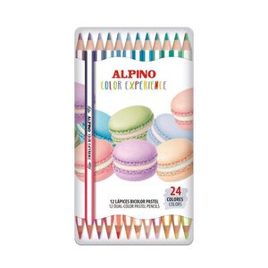 LAPIZ ALPINO COLOR EXPERIENCE 12 COLORES BICOLOR PASTEL