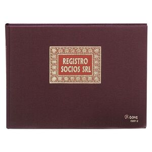 LIBRO CONTABILIDAD FOLIO APAISADO 100H REGISTRO SOCIOS SR.L.