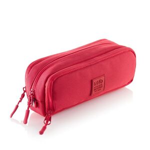 PORTATODO RECICLADO TRIPLE CON ORGANIZADOR RAW ROJO