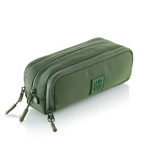 PORTATODO RECICLADO TRIPLE CON ORGANIZADOR RAW VERDE
