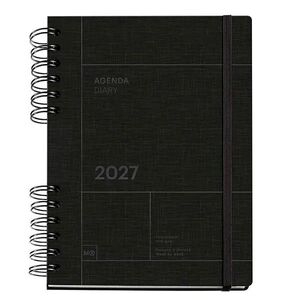 AGENDA MIQUELRIUS PLUS BACK TO BASICS SV - 16 X 21,8 CM - COLOR NEGRO