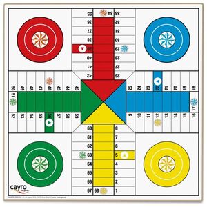 TABLERO PARCHIS OCA MADERA 33X33