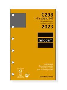 RECAMBIO ANUAL 2023 FINOCAM 602 C298 DP
