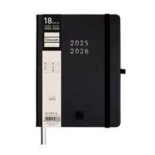 AGENDA MINIMAL M5 18 MESES 25-26 SV NEGRO