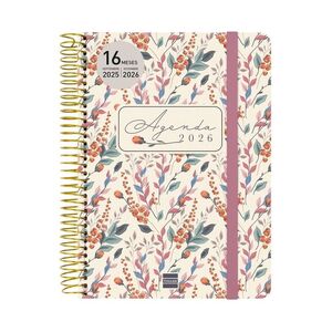 AGENDA ANUAL 16 MESES CLOE E10 155X212 SVH 25-26 ROSA