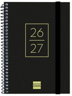 AGENDA FINOCAM ESCOLAR 26-27 8º DP SEC NEGRO ESPIRAL
