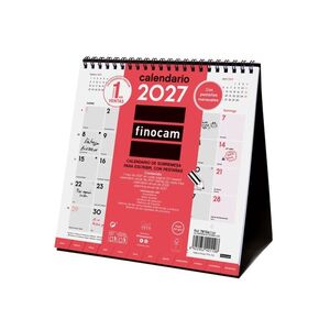 CALENDARIO SOBREMESA 2027 ESCRIBIR PESTAÑAS S
