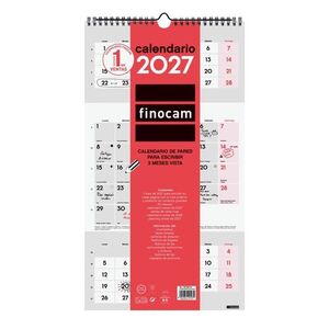 CALENDARIO PARED 2027 ESCRIBIR 3 MESES VISTA