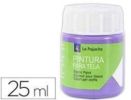 PINTURA TELA LA PAJARITA 25 ML LILA