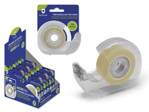 PORTARROLLOS CINTA ADHESIVA TRANSPARENTE 33X19MM