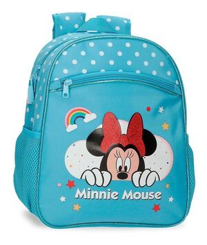 MOCHILA INFANTIL MINNIE RAINBOW AZUL 