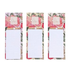 BLOC NOTAS IMAN CON LAPIZ FLORES SURTIDOS