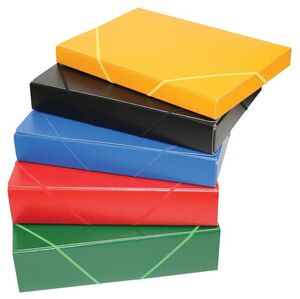CARPETA PROYECTOS ARMADA CARTON GOFRADO LOMO 7CM GOMA AZUL