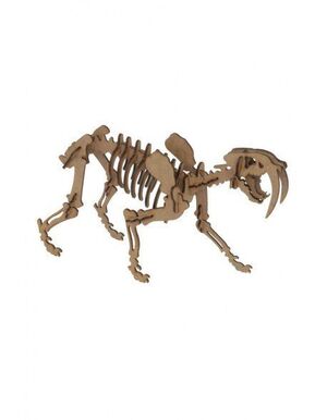 MAQUETA WOOD MODELS 3D SMILODON