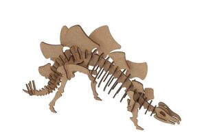 MAQUETA WOOD MODELS 3D STEGOSAURUS