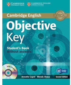 OBJECTIVE KEY STUDENT'S BOOK WITHOUT ANSWERS WITH CD-ROM 2ND EDITION